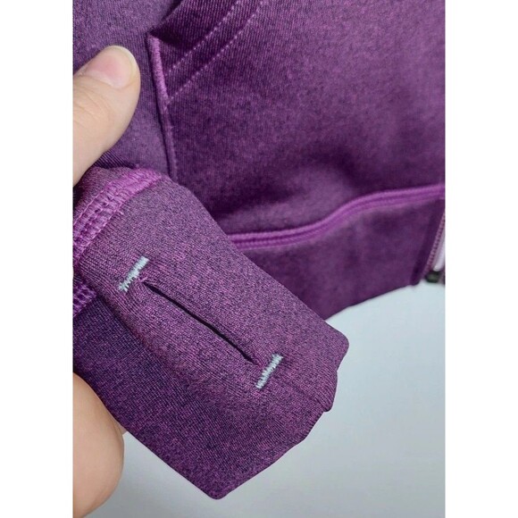 L.L. Bean Youth Size Large 14-16 Kids Jacket Zip Up Purple Gray Hooded - Picture 6 of 12